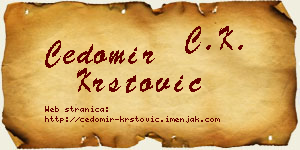 Čedomir Krstović vizit kartica